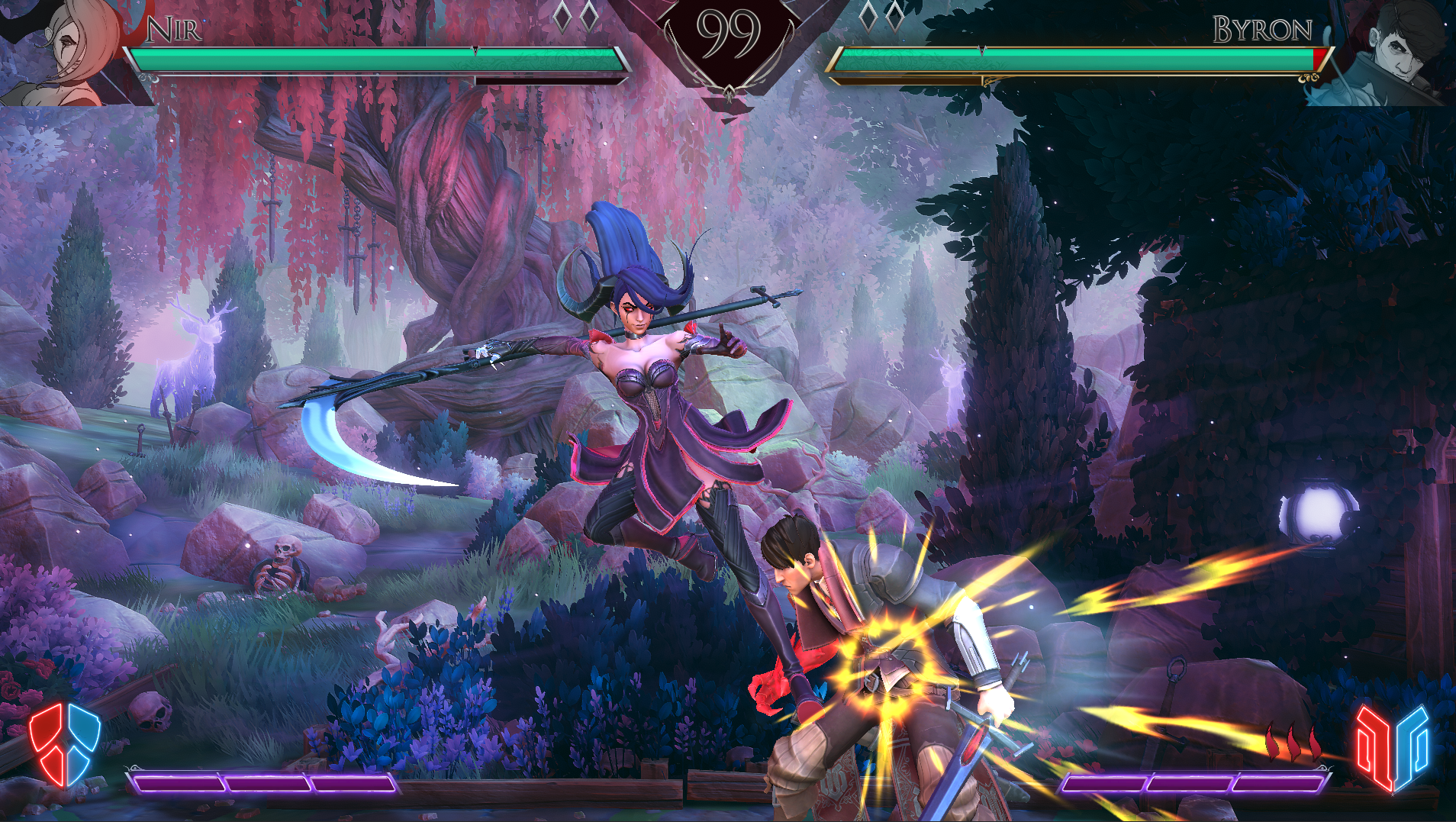 Nir combat in forest environment